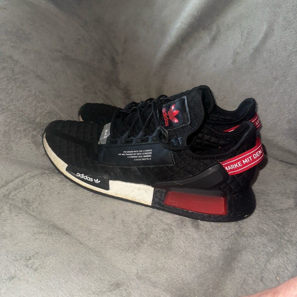 Adidas Black and Red Athletic Shoes